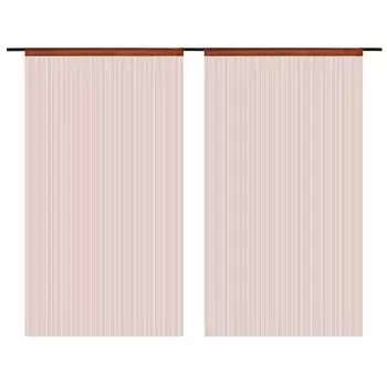 Ниточные шторы Duolm 2 шт. 140 х 250 см коричневые, коричневый