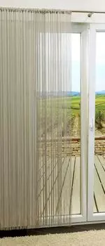 Нитяная штора из LYSEL - полоска одного цвета размером ширина: 200см высота: 320см в сером/сером камне., серый