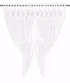 Нитяная штора Neusser Collection Adela белая, 125 x 120 см, белый