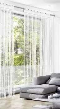 Нитяная штора Neusser Collection Sarah Jaquard, белая 95 x 245 см, белый