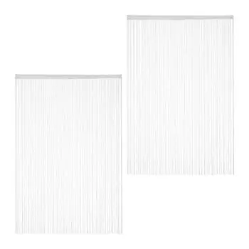 Нитяная штора Relaxdays белая 145,0 x 245,0 см, белый