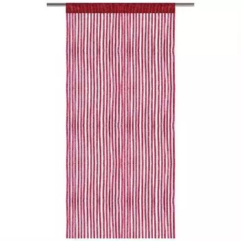 Нитяная штора с металлическими полосками, размер: 140х250см, цвет: серебристый. Bestlivings, красный