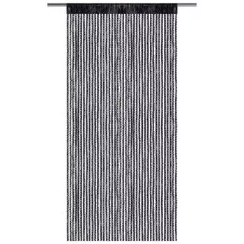 Нитяная штора с туннельным отверстием 145 х 250 см кремового цвета. Bestlivings, черный