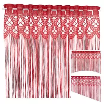 Нитяная занавеска heimtexland может быть обрезана по размеру, занавеска для защиты от насекомых, дверная занавеска, перегородка, тип 570, бордово-красный, 225x295, бордовый