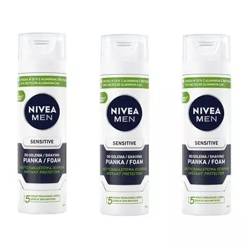 Nive Men, Sensitive, Пена для бритья, 3x200 мл Nivea Men