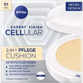 NIVEA Cellular Expert Finish 3 в 1 кушон для ухода за светлой кожей, 15 г