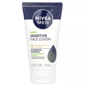 Nivea, Для мужчин, лосьон для чувствительного лица, SPF 15, 75 мл (2,5 жидк. унц.)