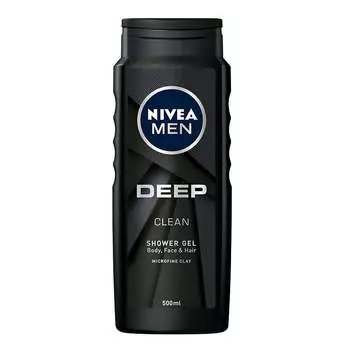 Nivea Гель для душа Men Deep Clean для тела, лица и волос 500мл
