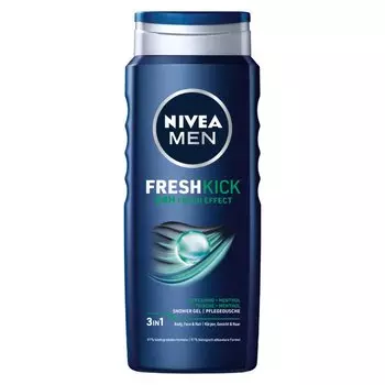 Nivea Гель для душа Men Fresh Kick 3в1 500мл