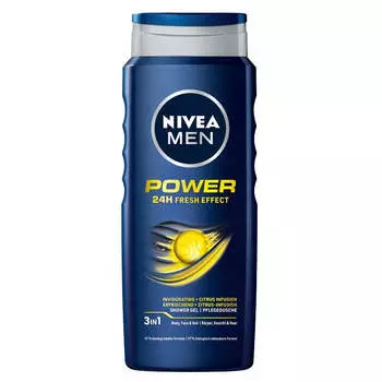 Nivea Гель для душа Men Power 24H Fresh Effect 500мл