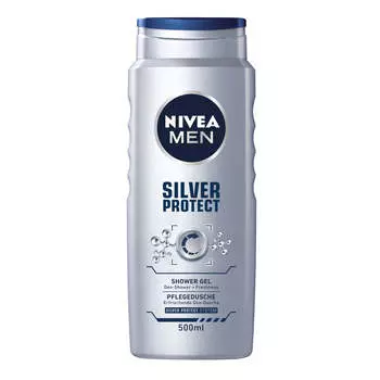 Nivea Гель для душа Men Silver Protect для лица, тела и волос 500мл