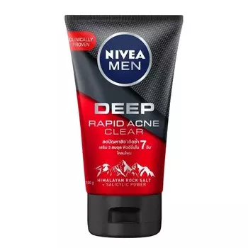Nivea Грязевая пена для мужчин Deep Rapid Acne 100 г, Black
