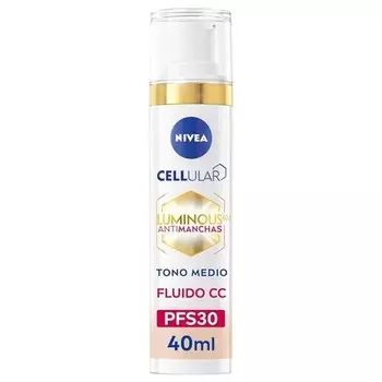 NIVEA Luminous 630 Anti-Spot Fluid CC SPF30 3-в-1 40 мл CC-крем с тройным действием, тонирующий солнцезащитный крем для лица, средний оттенок