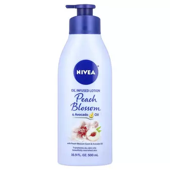 Nivea, Масляный лосьон, масло цветков персика и авокадо, 500 мл (16,9 жидк. унц.)