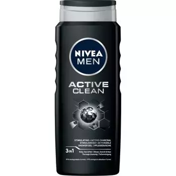 Nivea Men Active Clean гель для душа, 500 ml