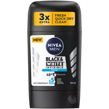 Nivea Men Black&White Fresh мужской стик-антиперспирант, 50 мл