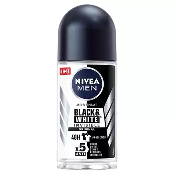 Nivea, Men Black&White Invisible Original шариковый антиперспирант 50мл