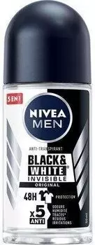 Nivea Men Black&White Invisible Original шариковый антиперспирант 50 мл
