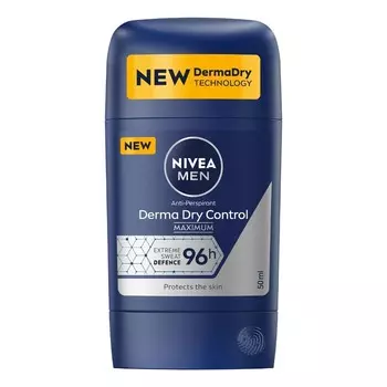 Nivea, Men Derma Dry Control, стик-антиперспирант, 50 мл