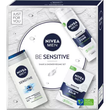 Nivea Men набор: пена для бритья, 200 мл + гель для душа, 250 мл + бальзам после бритья, 100 мл