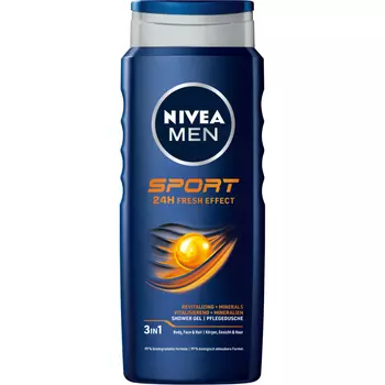 Nivea MEN Sport регенерирующий гель для душа для мужчин, 500 мл