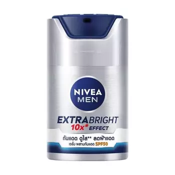 Nivea Мужская сыворотка для лица Extra Bright SPF50 50 мл. , White
