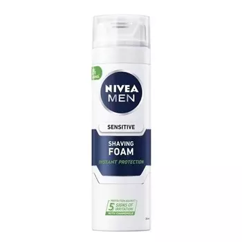 Nivea NIVEA MEN Sensitive Shaving Foam 200 мл Мужская пена для бритья, White
