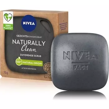Nivea Очищающий скраб для лица Naturally Clean Face Bar 75 г