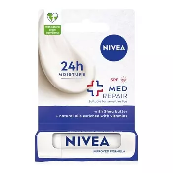 Nivea, Питательная губная помада, Med Repair, 4,8 г
