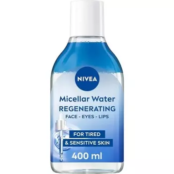 NIVEA Регенерирующая сыворотка, наполненная мицеллярной водой, 400 мл, с аминокислотами 5% пантенолом и скваланом, нежное средство для снятия водостойкого макияжа