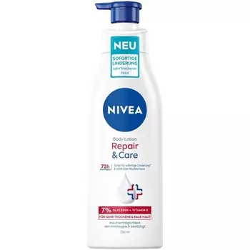 NIVEA Repair & Care Body Lotion Увлажняющий и нежирный крем для тела с витамином Е и глицерином 250 мл