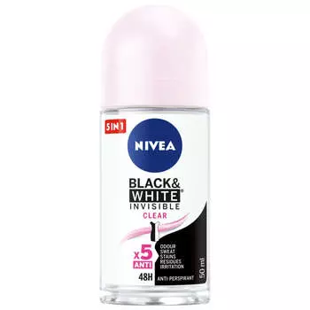 Nivea Шариковый антиперспирант Black&White Invisible Clear 50мл