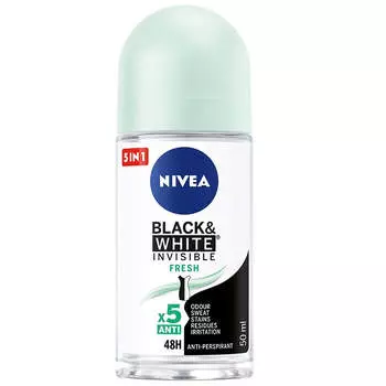 Nivea Шариковый антиперспирант Black&White Invisible Fresh 50мл
