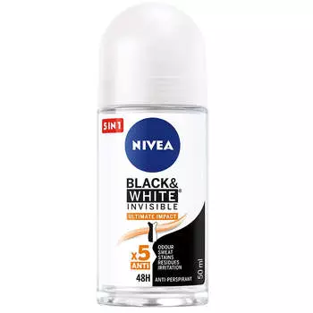 Nivea Шариковый антиперспирант Black&White Invisible Ultimate Impact 50 мл