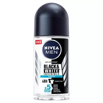 Nivea Шариковый антиперспирант Men Black&White Invisible Fresh 50мл
