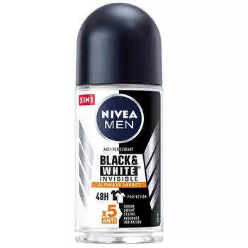 Nivea Шариковый антиперспирант Men Black&White Invisible Ultimate Impact 50мл