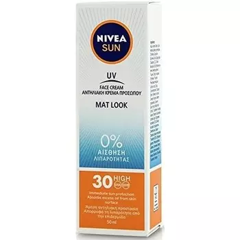 Nivea Солнцезащитный крем для лица Sun Uv Shine Control с матирующим эффектом Spf30 50 мл