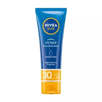 Nivea, Солнцезащитный увлажняющий крем для лица с высокой защитой Spf30, 50 мл