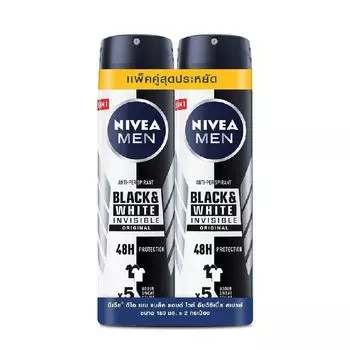 Nivea Спрей для мужчин Черный Белый 150 мл. Двойная упаковка, Black