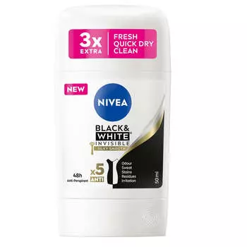 Nivea Стик-антиперспирант Black&White Invisible Silky Smooth 50мл