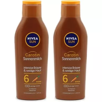 Nivea Sun Lotion Carotene 6 Intense Tan Silky Skin UVA UVB Protection 200мл