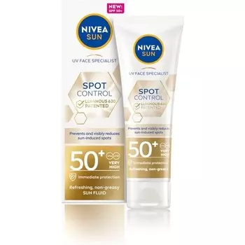 NIVEA Sun UV Face Specialist Солнцезащитный флюид для контроля темных пятен SPF 50+ 40 мл