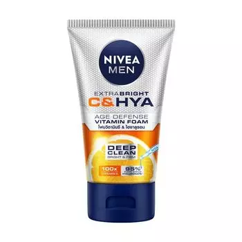 Nivea Витаминная пенка для мужчин Extra Bright C Hya Age Defense, 100 г, Orange