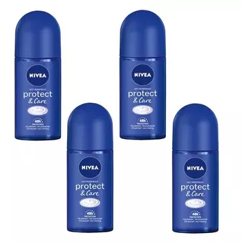 Nivea, Женский антиперспирант, Protect Care, 4 шт