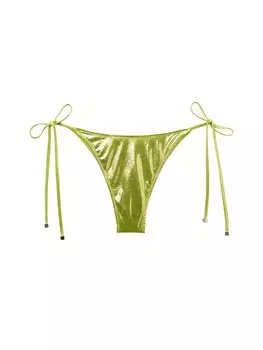 Низ бикини CALZEDONIA Bikini Bottoms METALLIC SKIN, цвет Lime