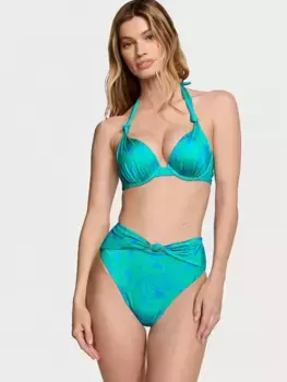 Низ бикини Cheeky с завязками и высокой талией Victoria'S Secret Swim, голубой