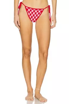 Низ бикини из крючковой вязки Alessia Superdown, pink & red