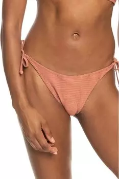 Низ бикини Roxy Coconut Crew Tie Side Hi Leg Cheeky Bikini Bottoms, цвет Cedar Wood