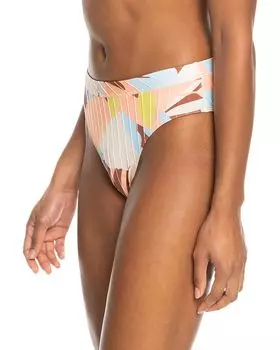 Низ бикини Roxy Floraldelic The Shorey Bikini Bottoms, цвет Rustic Brown Floraldelic