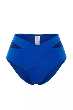 Низ бикини с вырезами и окном Saks Trendyol, темно-синий